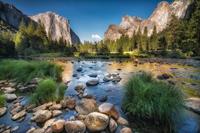 Papermoon Fotobehang Yosemite River reflectie Vliesbehang, eersteklas digitale print