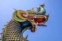 Papermoon Fototapete »Chinesische Drachenfigur«, samtig, Vliestapete, hochwertiger Digitaldruck, inklusive Kleister