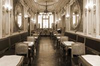 Papermoon Fototapete »Vintage Cafe Interieur«, samtig, Vliestapete, hochwertiger Digitaldruck