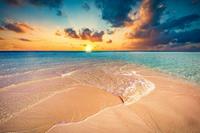 Papermoon Fototapete »Tropischer Strand Malediven«, samtig, Vliestapete, hochwertiger Digitaldruck