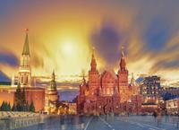 Papermoon Fotobehang Red Square Sunset Moscow