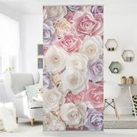 Klebefieber Raumteiler Pastell Paper Art Rosen