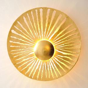 Holländer Pietro wandlamp, goudkleurig, Ø 71 cm, ijzer