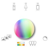 MÜLLER LICHT MÜLLER-LICHT tint Calluna white+color RGBW Bodenleuchte mit Dimmer, 404042