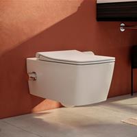 Vitra Aquacare Metropole Wand-Tiefspül-WC-Set mit Bidetfunktion, mit WC-Sitz, 7672B003-6204
