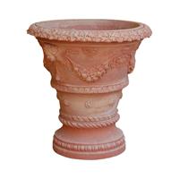 Gartentraum.de Einzigartiges Terracotta Garten Pflanzgefäß - Azani / ohne Sockel