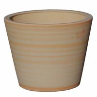 Gartentraum.de Großer runder Blumenkübel Terrakotta - Keramik frostsicher - Votum Terra henna / 30x26cm (DmxH)