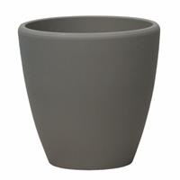 Gartentraum.de Outdoor Blumentopf in grau - Steinzeug winterfest - rund - Akaste Grigio / 45x45cm (DmxH)