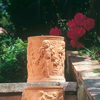 Gartentraum.de Rundes Pflanzgefäß mit Putten Ornament - Filippo