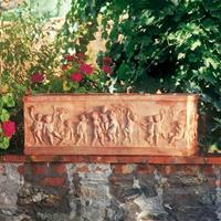 Gartentraum.de Blumenkassette aus Terrakotta mit Putten - Solari