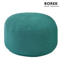 Gartentraum.de Sitzpuff für draußen - grün - Borek - Ardenza Seil - Crochette Sitzkissen