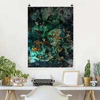 Bilderwelten Poster Goldene Meeres-Inseln Abstrakt