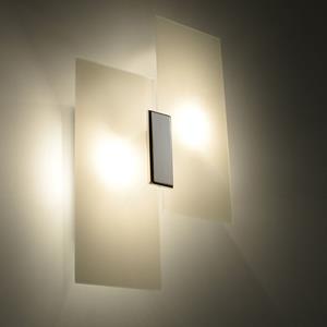 Famlights | Wandleuchte Armin aus Glas in Weiß E27 max. 2 x 60W