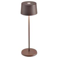 Zafferano - Olivia - Bruin| Roest - H 35.5cm - Ledlamp - Bureaulamp