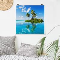 Bilderwelten Poster Strand - Quadrat Tropisches Paradies