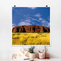 Bilderwelten Poster Natur & Landschaft - Quadrat Uluru