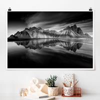 Bilderwelten Poster Natur & Landschaft - Querformat Vesturhorn in Island