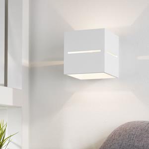 Famlights | Wandleuchte Esther aus Aluminium in Weiß G9 max. 40W