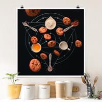 Bilderwelten Poster Küche - Quadrat Alchemie des Backens