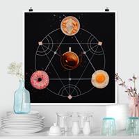 Bilderwelten Poster Küche - Quadrat Alchemie des Frühstücks