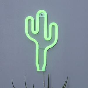 Star Trading LED Neonwandleuchte Neonlight, grüner Kaktus
