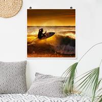 Bilderwelten Poster Strand - Quadrat Sun, Fun and Surf