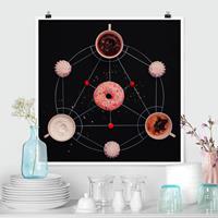 Bilderwelten Poster Küche - Quadrat Süße Alchemie des Kochens