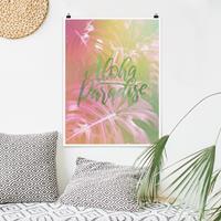 Bilderwelten Poster Blumen - Hochformat Rainbow - Aloha Paradise