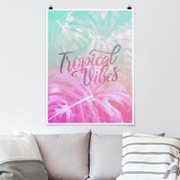 Bilderwelten Poster Blumen - Hochformat Rainbow - Tropical Vibes