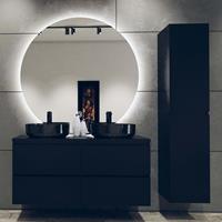 Fontana Proma badkamermeubel 120cm zonder kom zwart mat