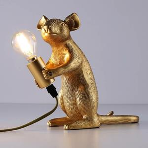 BARCELONA LED Tischleuchte Maus aus Harz MOUSE. - Dorado