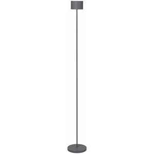 Blomus Mobile LED-Leuchte Farol Floor, dimmbar, USB-aufladbar, Aluminium matt pulverbeschichtet, Kunststoff, Warm Gray, 115 cm, 66129