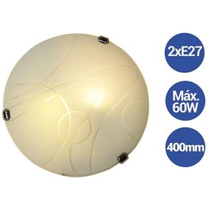 BARCELONA LED Moderne Glaswandleuchte Ø400mm VETRO 'Luna Piena' 2 x E27