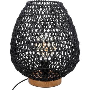 ATMOSPHERA Schwarze Tischlampe E27 Modell 'tressé' 35,5x30cm