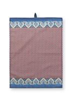 PIP STUDIO Flower Festival Flower Festival Geschirrtuch Blue-rot 50 x 70 cm