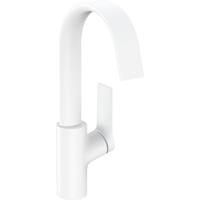 Vivenis - Waschtischarmatur mit Ablauf und schwenkbarem Auslauf, EcoSmart, weiß matt 75030700 - Hansgrohe