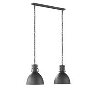 Fischer & Honsel hanglamp zwart London 2xE27 40W