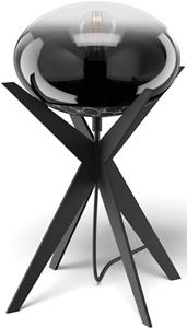 Joop! Joop Tischleuchte CURVES LIGHTS, E27, 1 St., Warmweiß, Tischleuchte mit Extra-White-Glaskugel mit feinem Farbverlauf von Schwarz zu feiner Rauchglas-Optik auf Sternform-Gestell