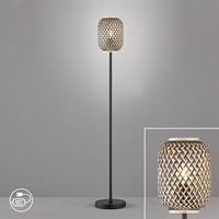FISCHER & HONSEL Vloerlamp Hummel van bamboe