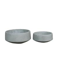 Gartentraum.de Outdoor Pflanzschale 2er Set - Glasfaser-Beton - Villago