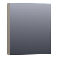 Saniclass Plain Spiegelkast 59x70x15cm Hoogglans Taupe Rechtsdraaiend SK-PL60RHT