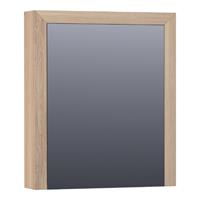 Saniclass Natural Wood spiegelkast 60x15x70cm Smoked Oak Massief Eiken 70451LSOG
