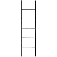 Leen Bakker Decoratieve ladder Vincent - zwart - 160x37x1,5 cm