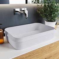 Mondiaz Arvo waskom 55x38x13cm rechthoek opbouw Solid Surface Cale/Cale M80179CaleCale