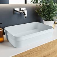 Mondiaz Arvo waskom 55x38x13cm rechthoek opbouw Solid Surface Clay/Clay M80179ClayClay