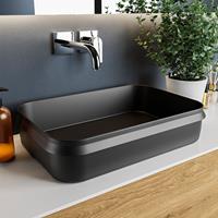 Mondiaz Arvo waskom 55x38x13cm rechthoek opbouw Solid Surface Urban/Urban M80179UrbanUrban
