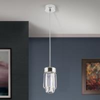 Orion LED hanglamp Prism, kristalglas, Ã10cm, chroom