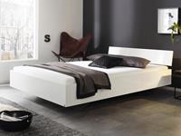 Mobistoxx Bed IXANA 140x200 cm hoogglans wit met hoofdeinde