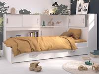 Mobistoxx Bed SNOOPY DELUXE 90x200 cm met hoofdeinde wit