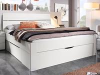 Mobistoxx Bed SCARLETT 160x200 cm wit met drie lades met hoofdeinde zonder led